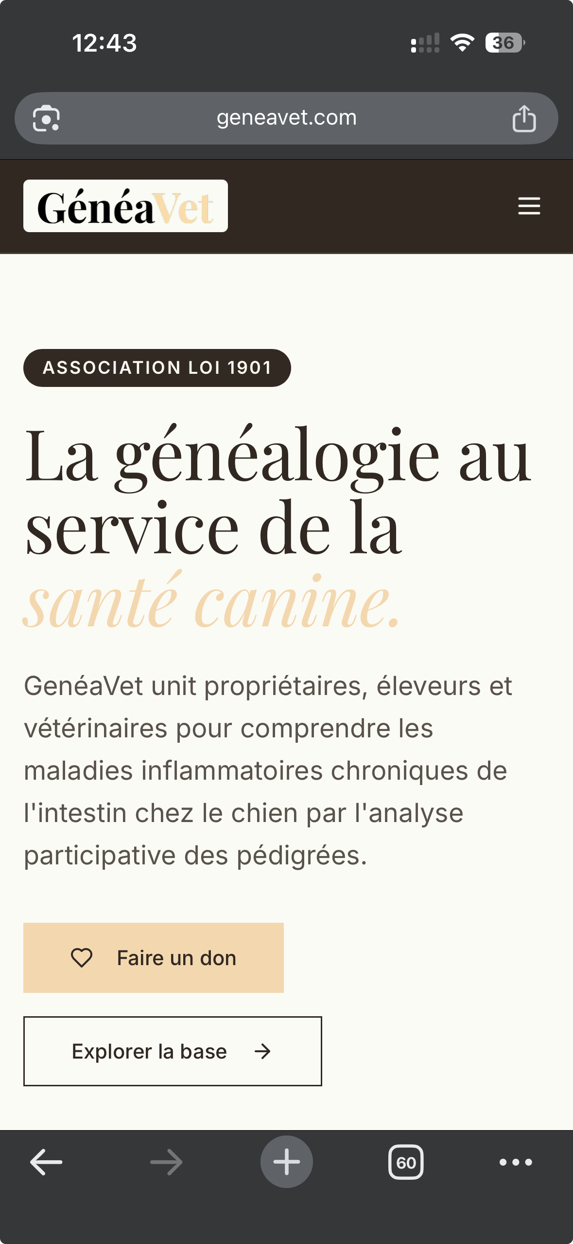 Capture d'écran de Suivi généalogique